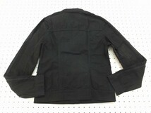 DIZZY レディース 日本製 ショート丈 ノーカラージップジャケット M 黒_画像3