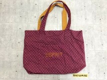 SPRIT スピリット ドット 水玉柄 ロゴ入り トートバッグ かばん 小豆色_画像1