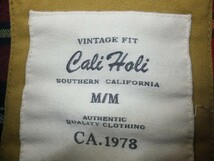 CALI HOLI メンズ 裏チェック カラーコート M マスタード_画像2