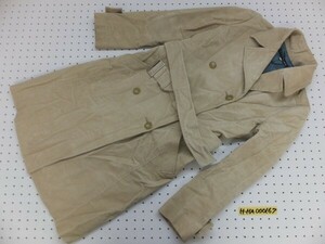 SHIPS Ships lady's made in Japan corduroy belt attaching lining attaching double coat S beige 