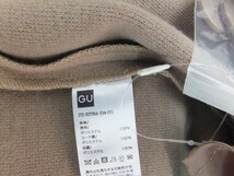 美品！GU ジーユー UNIQLO ユニクロ レディース ポリエステル ウール調 Wポケット 前ボタンジャケット L ベージュ_画像2