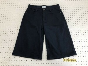 NAVY メンズ 裏起毛 チェック ハーフパンツ L 紺