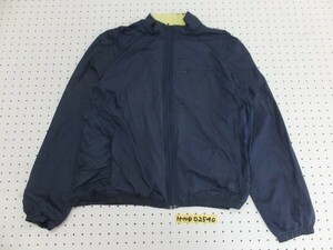 GAP Gap lady's lining attaching nylon Zip jacket large size XL navy blue lemon 