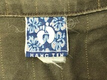 HANGTEN ハンテン ストライプ 薄手ジャケット 羽織り アウター カーキ L_画像2