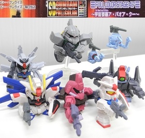 バンダイ「SDガンダムフルカラー47～宇宙要塞ア・バオア・クー 全7種類セット」ボール他 ※小袋未開封・未使用品、カード1枚付き