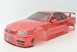 タミヤ 1/10 日産 スカイライン GT-R R34 TLU-01付き RC ボディ