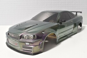 タミヤ 1/10 日産 スカイライン GT-R R34 NISMO TLU-01付き RC ボディ