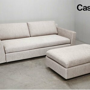 485 展示極美品 Cassina ixc.(カッシーナ・イクスシー) MISTER(ミスター) ソファ 2人掛 両ナロウアーム+オットマンセット スタルク118万の画像1