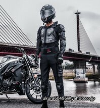 バイク用 レーシングパンツ モトクロス オフロード 3点セット 上半身プロテクター バイクウエア ネックガード_画像2