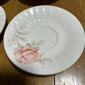 ノリタケ カップ ソーサー ROSE CLUB 4個セットNoritake 花柄 薔薇レトロ ビンテージの画像4