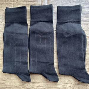 ラルフローレン 紳士用　ビジネスソックス3足　メンズ27cm 靴下 (黒3足)