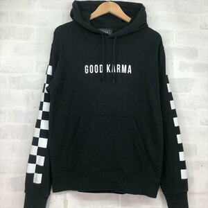 GOOD KARMA グッドカルマ チェッカーフーディー パーカー SIZE: M ブラック MH632024030515