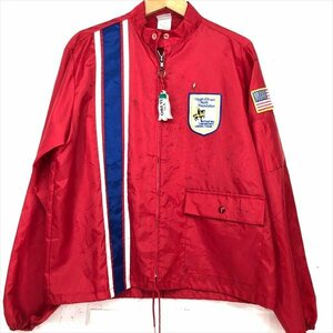 90s Swingster スウィングスター USA製 ナイロン レーシングジャケット SIZE: M レッド ヴィンテージ MU632024030807