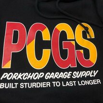 PORKCHOP GARAGE SUPPLY ポークチョップ ガレージサプライ BIG PCGS HOODIE プルオーバーパーカー SIZE: S ブラック MH632024030813_画像4