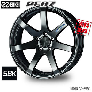 ENKEI エンケイ PF07 SBK 18インチ 5H100 8J+45 4本 75 業販4本購入で送料無料