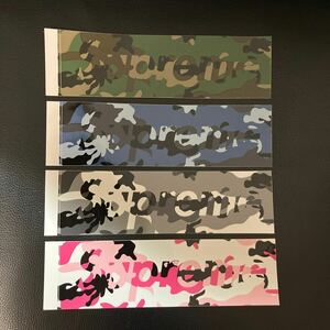 1円スタート売り切り supreme box logo sticker camouflage design 4枚セット レア 