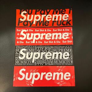 1円スタート売り切り supreme box logo sticker 4枚セット レア MCMXCIV