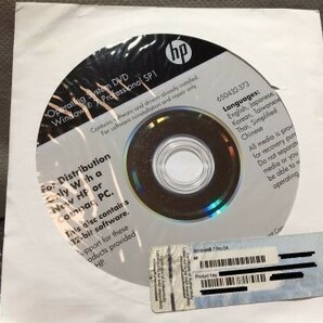 HX 未開封品 HP Windows7 Professional 32bit DVDメディア＋プロダクトキー（キーナビ通知）セットの画像1