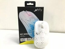 美品 Xtrfy MZ1-White Rail MZ1-RGB-WHITE ワイヤレス 光学式マウス 有線 16000dpi ゲーミングマウス USB カウント切替可能 Y03037S_画像1