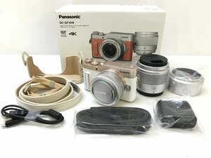 美品★パナソニック Panasonic LUMIX ミラーレスデジタル一眼カメラ ダブルレンズキット 3型 1684万画素 4Kセルフィー DC-GF10W T03056N