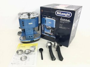 美品★デロンギ DeLonghi エスプレッソ・カプチーノメーカー コーヒーメーカー 1400ml スチームノズル 給湯機能 ECO310B T03074N