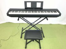 美品★ヤマハ YAMAHA Pシリーズ 電子ピアノ 88鍵 最大同時発音数64音 スマホ タブレット連携 P-45B 2021年製 スタンド 椅子付き T03070N_画像1