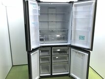 美品★AQUA アクア 冷凍冷蔵庫 フレンチドア 観音開き 4ドア 512L 自動製氷 おいシールド冷凍 うす型設計 AQR-TZ51J 2020年製 YD03084N_画像5