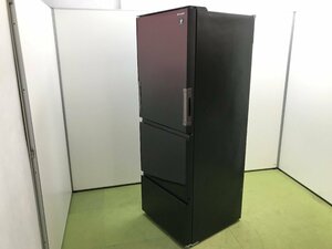 美品♪シャープ SHARP 冷凍冷蔵庫 3ドア 左右開き どっちもドア 350L プラズマクラスター 自動製氷 SJ-GW35G-R 2020年製 YD03098N