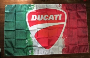 お部屋に・ガレージに　かっこいい！　トリコ・ドゥカティ Ducati　特大フラグ タペストリー　旗　送料サービス！