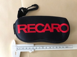 送料無料！目立つ！誰も持ってない？RECARO　レカロロゴ　赤文字　眼鏡・サングラスソフトケース　ワイスピ　スポコン