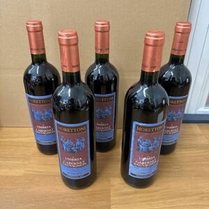 古酒 カベルネ・ソーヴィニヨン ウンブリア イタリア 赤 ワイン 5本セット まとめ売り 2001年 未開栓 果実酒 MORETTONI モレットーニ