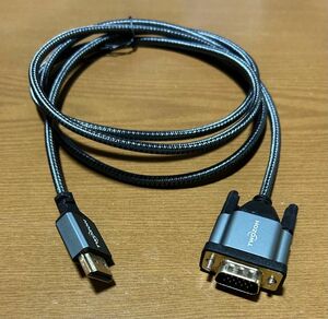 編組&金メッキ HDMI - VGAケーブル 1.5M (オス-オス)