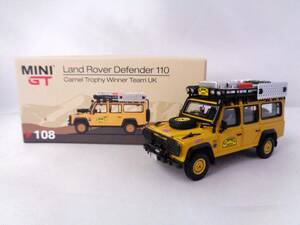 MINIGT　MINI　GT　1/64　Land Rover Defender 110　Camel Trophy Winner Team UK　RHD　ランドローバー ディフェンダー　108