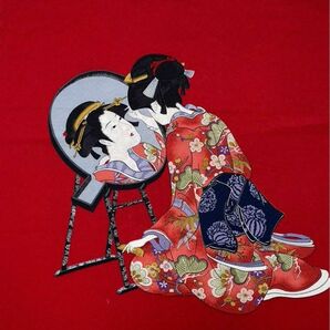 京都　丹後ちりめん　浮世絵　半衿 風呂敷　　　　　　　　未使用品