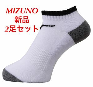 MIZUNO 1P носки ( лодыжка )2 пар комплект белый × черный 25-27 для мужчин и женщин / унисекс 32JX9208 бесплатная доставка 