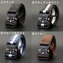 1円スタート 新品 タクティカルベルト メンズ 穴なし ミリタリー サバゲー ワンタッチ アウトドア 作業用 登山 カジュアル キャンプ_画像7