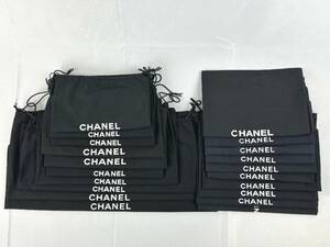 1円～ CHANEL　シャネル　保存袋20枚セット　ブラック　バッグ用等　巾着タイプ含む　小サイズ　中サイズ　大サイズ等