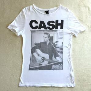 ◆ビンテージ Johnny Cash フォト Tシャツ ジョニーキャッシュ 2012 H&M製 カントリー ロカビリー 検 Social Distortion Hank Williams