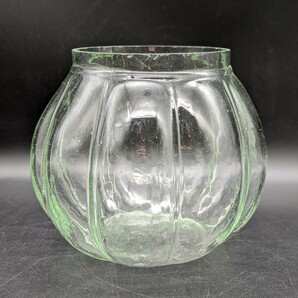 【萬】あめや瓶 ガラス瓶 ガラス瓶 ラムネ色 気泡入り ウランガラスの画像4