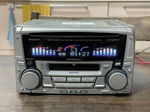 動作品□アゼスト製2DIN CD/MDデッキ DMZ525LP 三菱純正？旧スズキコネクタ