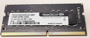 Team ノートPC用メモリ SO-DIMM DDR4 3200MHz PC4-25600 16GB