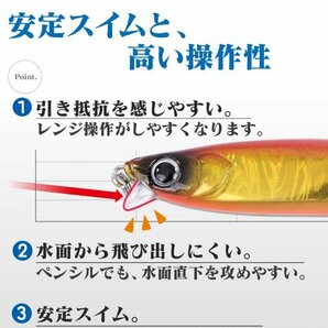 【送料185円】※訳あり※ シンキングペンシル シンペン 5個 セット 125mm 45g リップ付 シーバス ヒラメ 125Hs-A5-の画像3