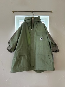 定価以下★新品★sacai Carhartt WIP Duck x Nylon Twill Coat コート MA-1 モッズコート パーカー 137500円 パリコレ サカイ カーハート