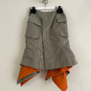 宇多田ヒカル着！定価以下★新品未使用★sacai2024ss Nylon Twill Skirt ワンピース MA-1風巻きスカートの画像2