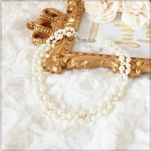 パールネックレス☆ホワイト☆パーティー アクセサリー necklace