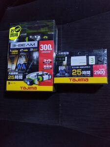 タジマペタLEDヘッドライトU３０１セットとバッテリー