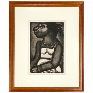 【SHIN】ジョルジュ・ルオー 「水晶（『ユビュおやじの再生』より）」 銅版画　額装　Georges Rouault