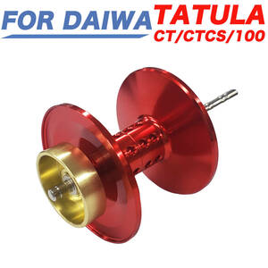 YU337 (赤) ダイワ タトゥーラ DAIWA TATULA CT /CT CS /100 /Elite ベイトリール 替えスプール 深溝スプール ベイトスプール 金属製 改装