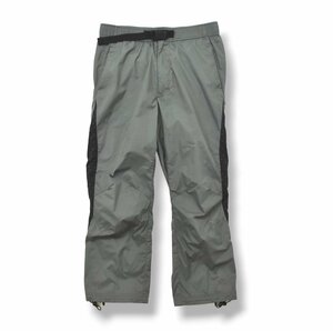 ♪美品 フェールラーベン FJALL RAVEN 7分丈 ウィンド ナイロン パンツ S グレー トレッキング クライミング ライン入 アウトドア ウェア♪