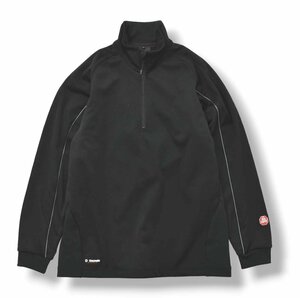 ★WINDSTOPPER ゴア ウインドストッパー ゴールドウィン GOLDWIN ハーフジップ エアロフリース ジャケット L ブラック メンズ インナー★